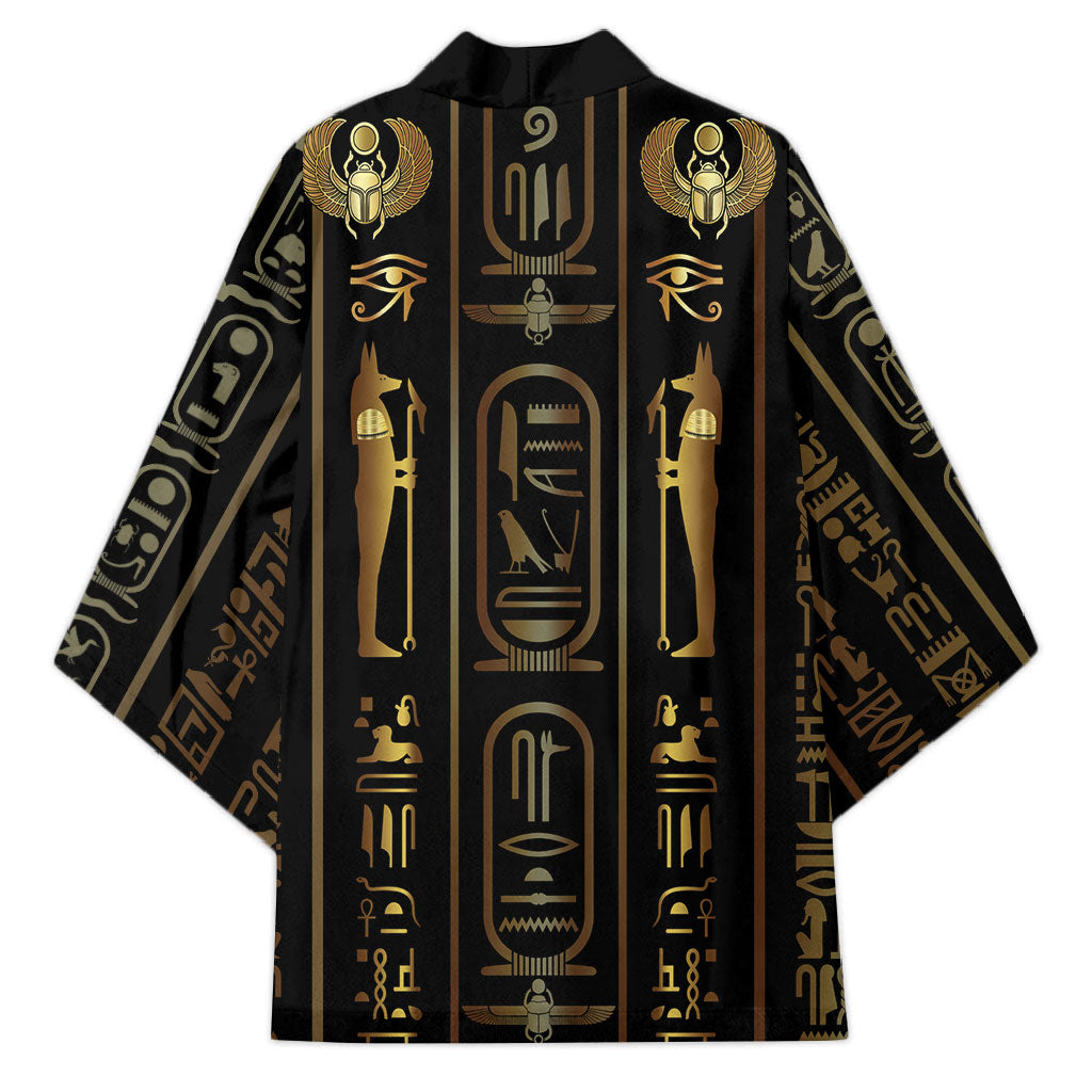 Egypt Cartouche Kimono Gold Pharaoh Hieroglyphics Patterns