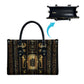 Egypt Cartouche Leather Bag Gold Pharaoh Hieroglyphics Patterns