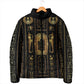 Egypt Cartouche Padded Jacket Gold Pharaoh Hieroglyphics Patterns