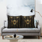 Egypt Cartouche Pillow Cover Gold Pharaoh Hieroglyphics Patterns