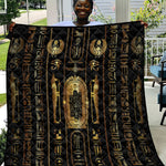 Egypt Cartouche Quilt Gold Pharaoh Hieroglyphics Patterns