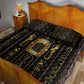Egypt Cartouche Quilt Bed Set Gold Pharaoh Hieroglyphics Patterns