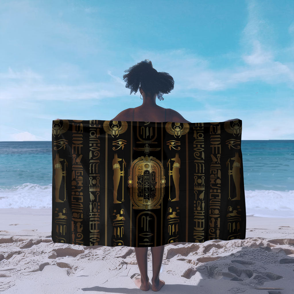 Egypt Cartouche Sarong Gold Pharaoh Hieroglyphics Patterns