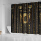 Egypt Cartouche Shower Curtain Gold Pharaoh Hieroglyphics Patterns