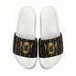 Egypt Cartouche Slide Sandals Gold Pharaoh Hieroglyphics Patterns