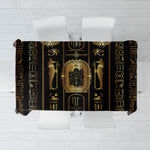 Egypt Cartouche Tablecloth Gold Pharaoh Hieroglyphics Patterns