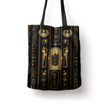 Egypt Cartouche Tote Bag Gold Pharaoh Hieroglyphics Patterns