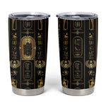 Egypt Cartouche Tumbler Cup Gold Pharaoh Hieroglyphics Patterns