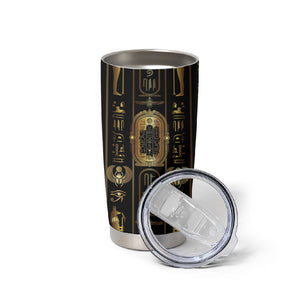 Egypt Cartouche Tumbler Cup Gold Pharaoh Hieroglyphics Patterns
