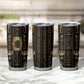 Egypt Cartouche Tumbler Cup Gold Pharaoh Hieroglyphics Patterns