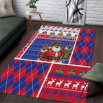 Haiti Christmas Area Rug Santa With Fanal Haitian Patchwork Style - African Pride
