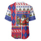 Haiti Christmas Baseball Jersey Santa With Fanal Haitian Patchwork Style DT05