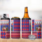 Haiti Christmas 4 in 1 Can Cooler Tumbler Santa With Fanal Haitian Patchwork Style - African Pride