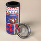 Haiti Christmas 4 in 1 Can Cooler Tumbler Santa With Fanal Haitian Patchwork Style - African Pride
