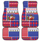Haiti Christmas Car Mats Santa With Fanal Haitian Patchwork Style - African Pride
