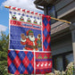 Haiti Christmas Garden Flag Santa With Fanal Haitian Patchwork Style - African Pride