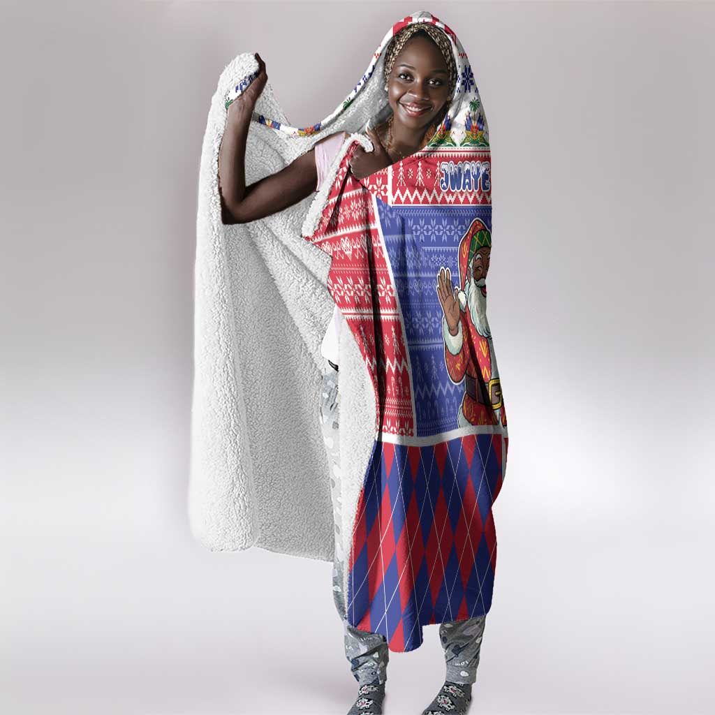 Haiti Christmas Hooded Blanket Santa With Fanal Haitian Patchwork Style - African Pride