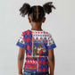 Haiti Christmas Kid T shirt Santa With Fanal Haitian Patchwork Style DT05