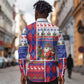Haiti Christmas Long Sleeve Button Shirt Santa With Fanal Haitian Patchwork Style - African Pride