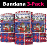 Haiti Christmas Neck Gaiter Santa With Fanal Haitian Patchwork Style - African Pride