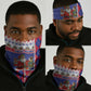 Haiti Christmas Neck Gaiter Santa With Fanal Haitian Patchwork Style - African Pride