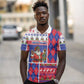 Haiti Christmas Polo Shirt Santa With Fanal Haitian Patchwork Style DT05