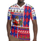 Haiti Christmas Rugby Jersey Santa With Fanal Haitian Patchwork Style DT05
