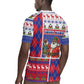 Haiti Christmas Rugby Jersey Santa With Fanal Haitian Patchwork Style DT05
