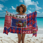 Haiti Christmas Sarong Santa With Fanal Haitian Patchwork Style - African Pride
