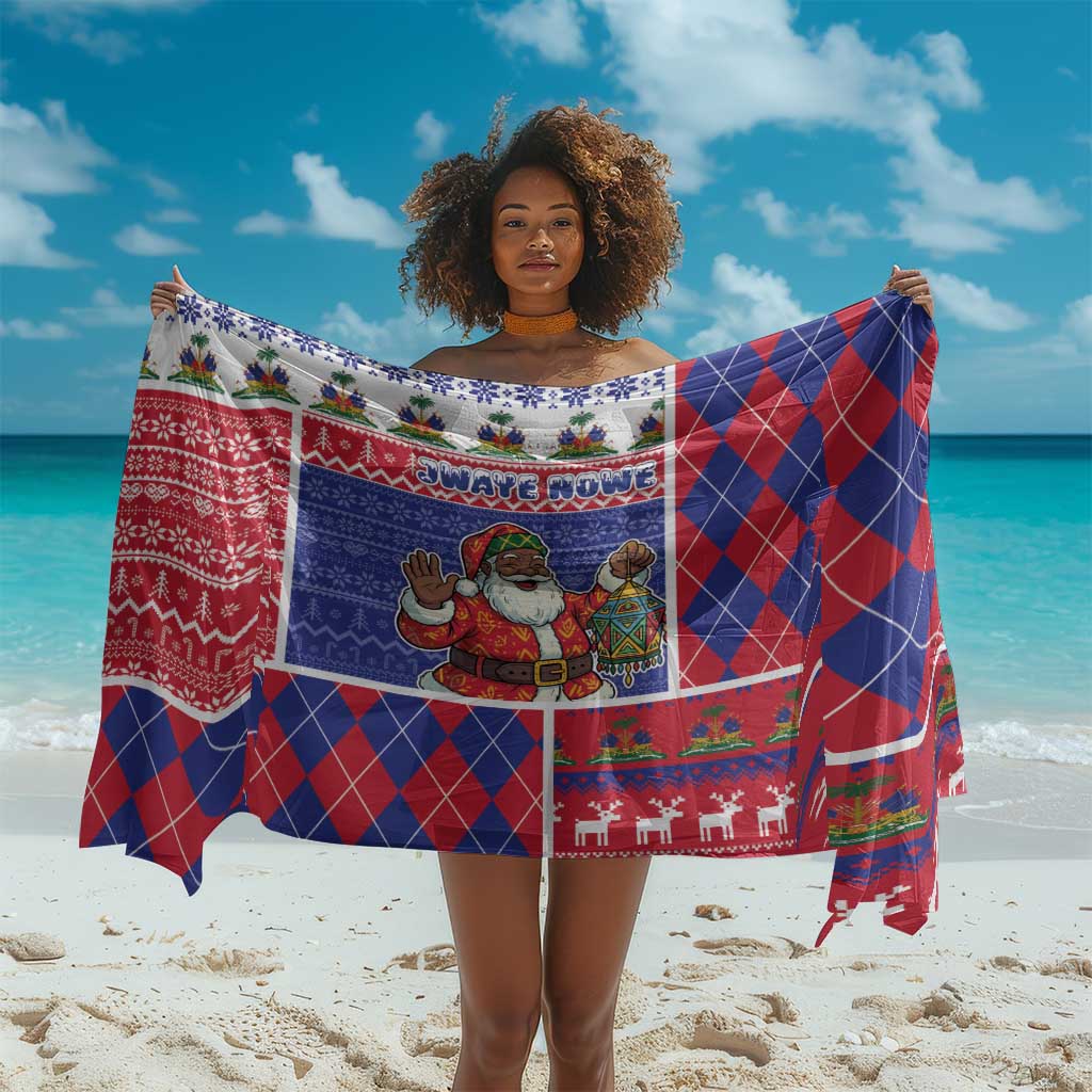 Haiti Christmas Sarong Santa With Fanal Haitian Patchwork Style - African Pride