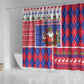 Haiti Christmas Shower Curtain Santa With Fanal Haitian Patchwork Style - African Pride