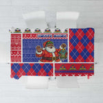 Haiti Christmas Tablecloth Santa With Fanal Haitian Patchwork Style - African Pride