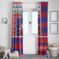 Haiti Christmas Window Curtain Santa With Fanal Haitian Patchwork Style - African Pride