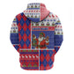 Haiti Christmas Zip Hoodie Santa With Fanal Haitian Patchwork Style - African Pride