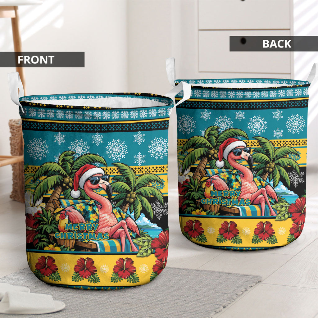 Afro-Bahamian Christmas Laundry Basket This Flamingo Needs A Beach Retreat