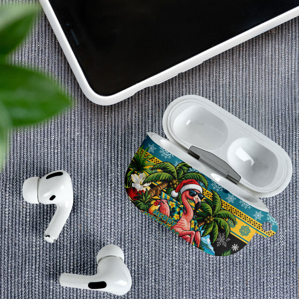 Afro-Bahamian Christmas AirPods Case This Flamingo Needs A Beach Retreat