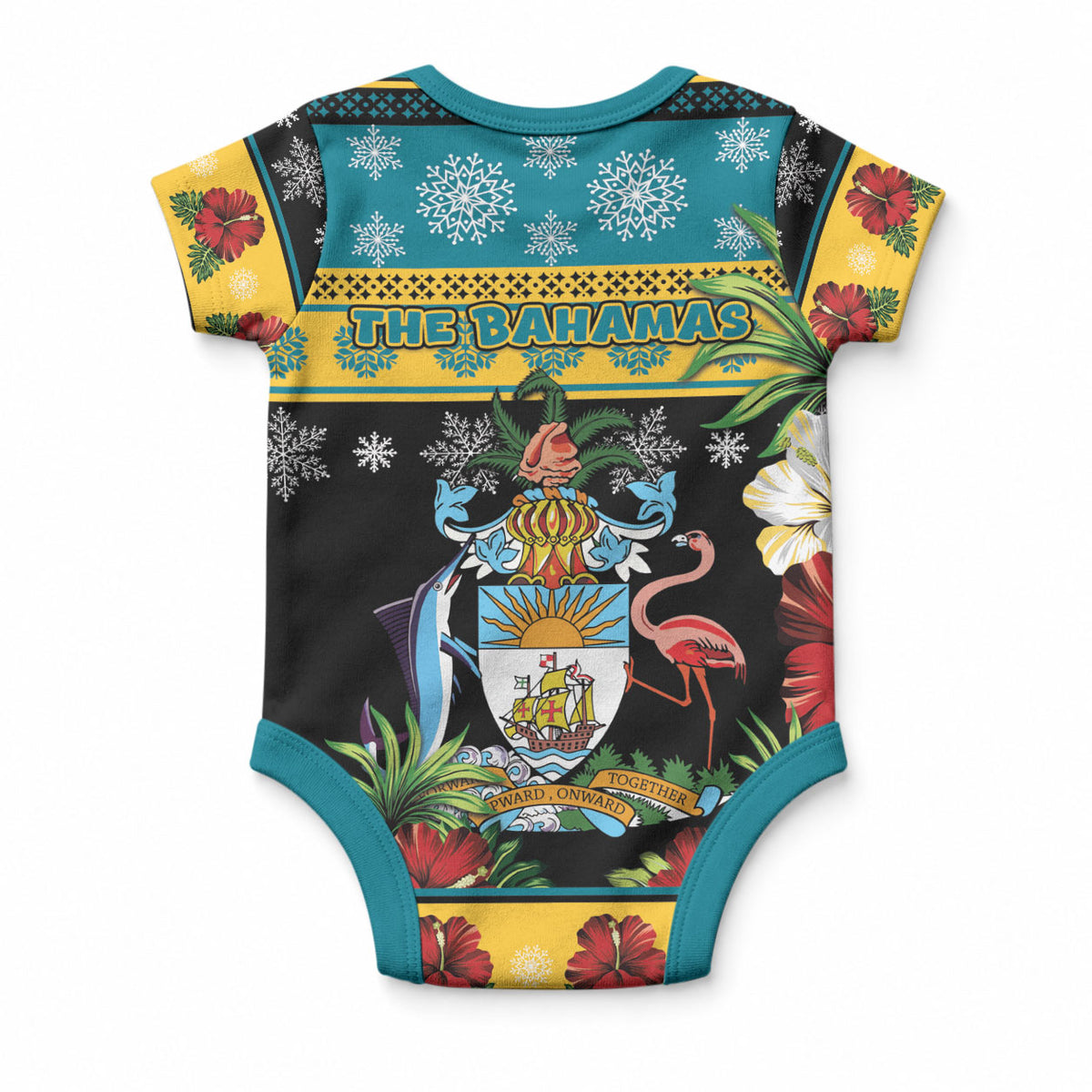 Afro-Bahamian Christmas Baby Onesie This Flamingo Needs A Beach Retreat