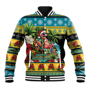 Afro-Bahamian Christmas Baseball Jacket This Flamingo Needs A Beach Retreat