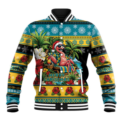 Afro-Bahamian Christmas Baseball Jacket This Flamingo Needs A Beach Retreat