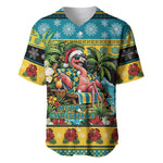 Afro-Bahamian Christmas Baseball Jersey This Flamingo Needs A Beach Retreat