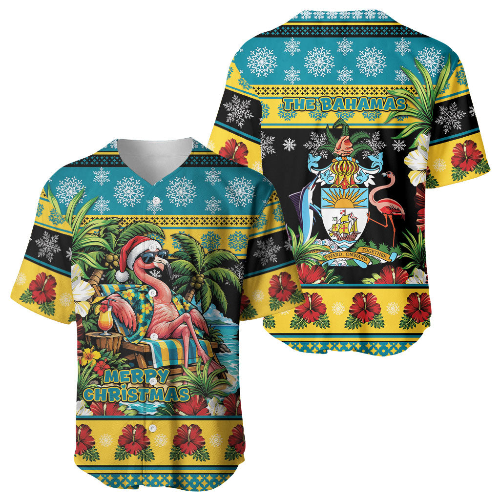 Afro-Bahamian Christmas Baseball Jersey This Flamingo Needs A Beach Retreat