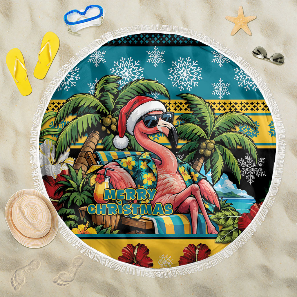 Afro-Bahamian Christmas Beach Blanket This Flamingo Needs A Beach Retreat