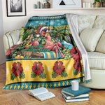 Afro-Bahamian Christmas Blanket This Flamingo Needs A Beach Retreat