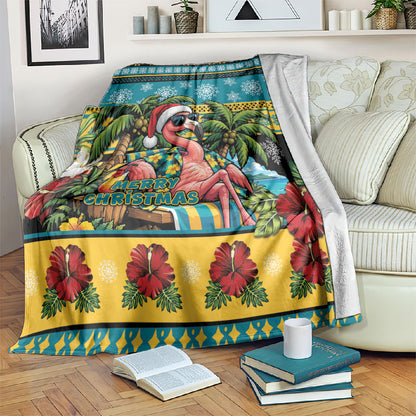 Afro-Bahamian Christmas Blanket This Flamingo Needs A Beach Retreat