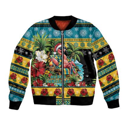 Afro-Bahamian Christmas Bomber Jacket This Flamingo Needs A Beach Retreat