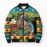 Afro-Bahamian Christmas Bomber Puffer Jacket This Flamingo Needs A Beach Retreat