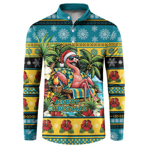 Afro-Bahamian Christmas Button Sweatshirt This Flamingo Needs A Beach Retreat