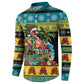 Afro-Bahamian Christmas Button Sweatshirt This Flamingo Needs A Beach Retreat