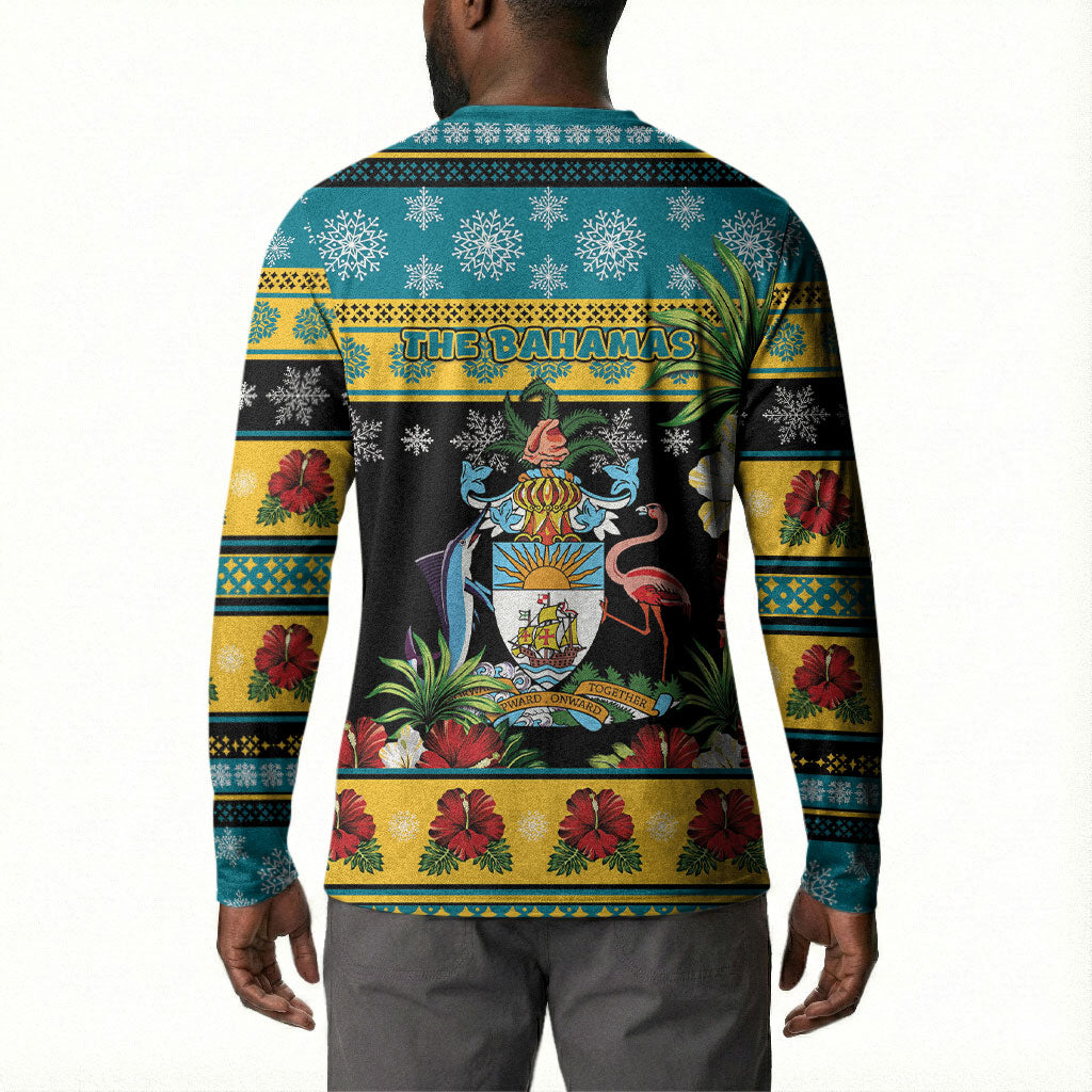 Afro-Bahamian Christmas Button Sweatshirt This Flamingo Needs A Beach Retreat