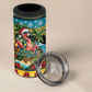 Afro-Bahamian Christmas 4 in 1 Can Cooler Tumbler This Flamingo Needs A Beach Retreat